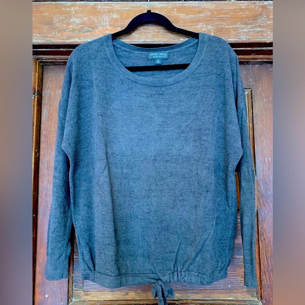 Rock Bottom Price Barefoot Dreams Charcoal Grey Pullover Drawstring Waist Size M